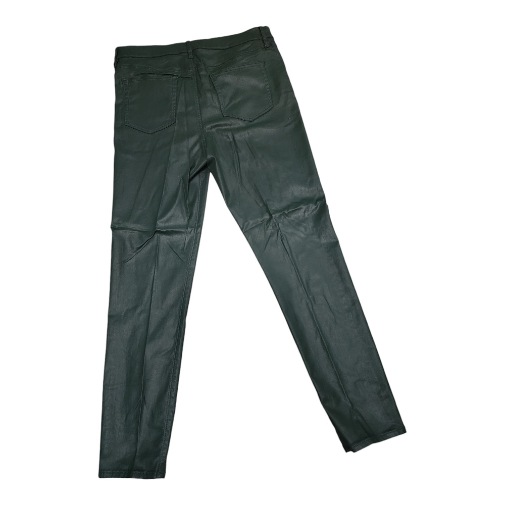 Loft Coated High Rise Skinny Jeans In Green 32 - Picture 2 of 3